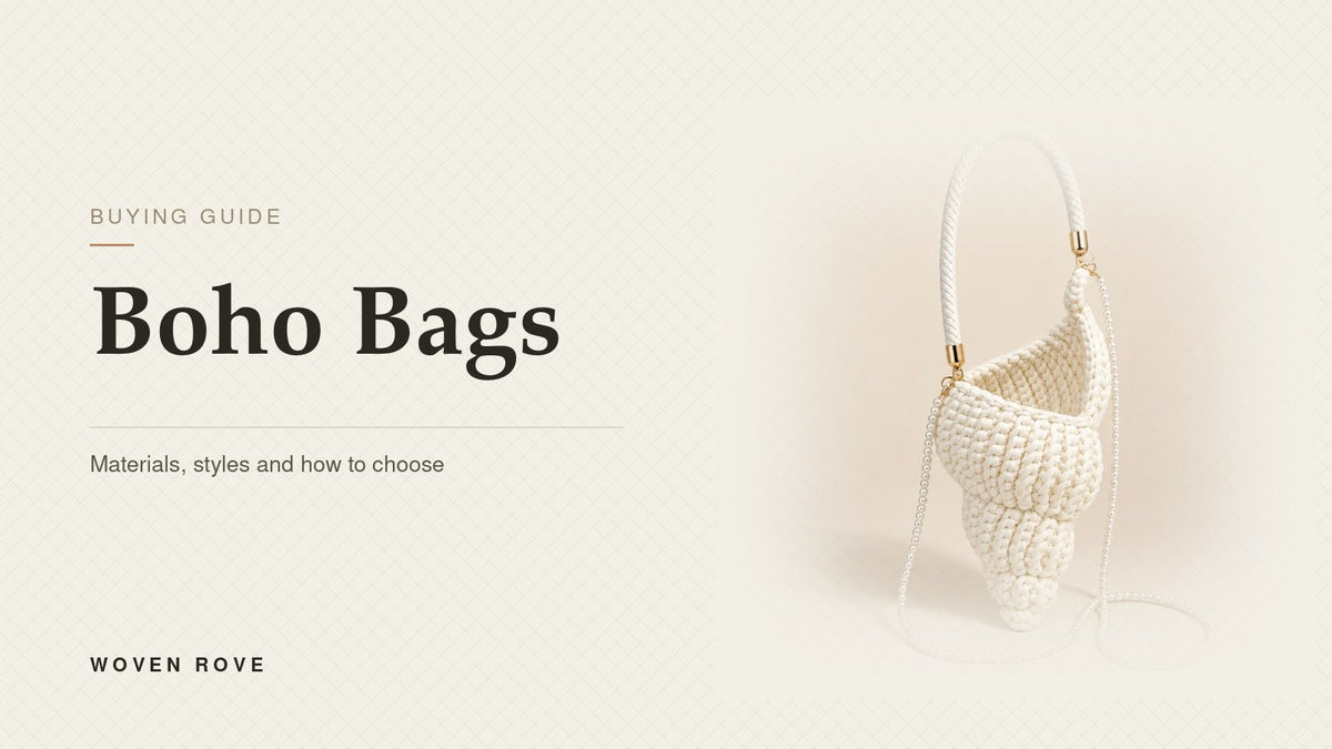 Boho bag guide — handmade crochet conch shell bag | Woven Rove