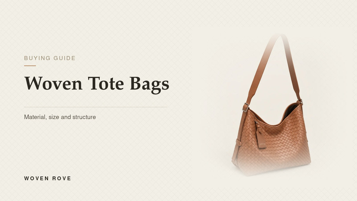 Woven tote bag guide — structured vegan leather tote | Woven Rove