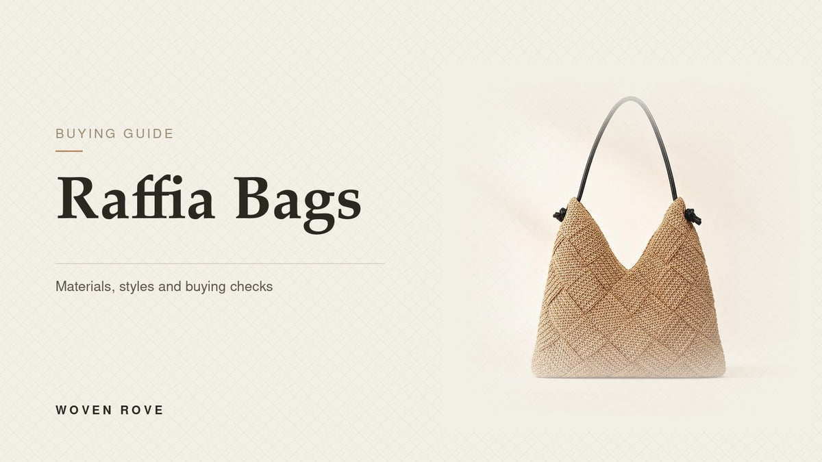 Raffia bag guide — raffia-effect paper straw shoulder bag | Woven Rove