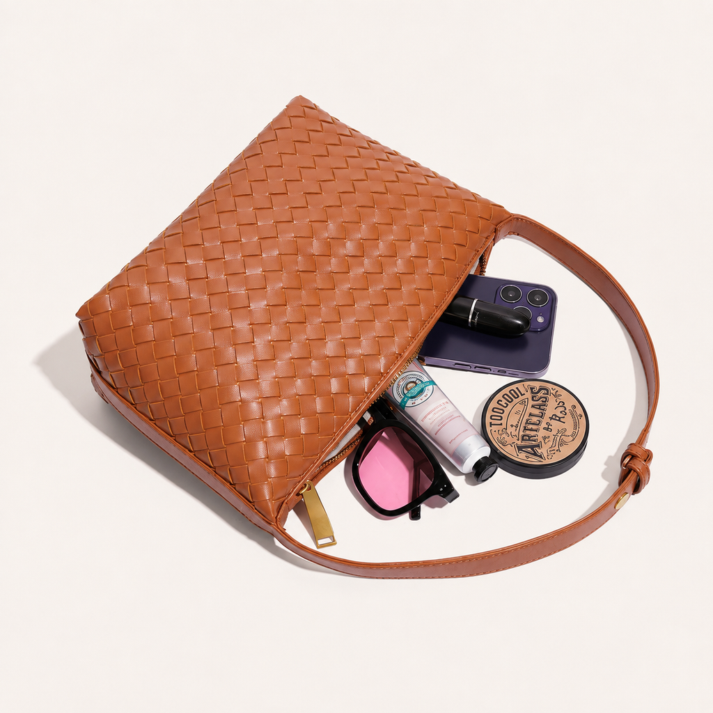 Curve Woven PU Hobo Bag — alternate view 2