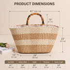 Bamboo-Effect Handle Woven Paper Basket — alternate view