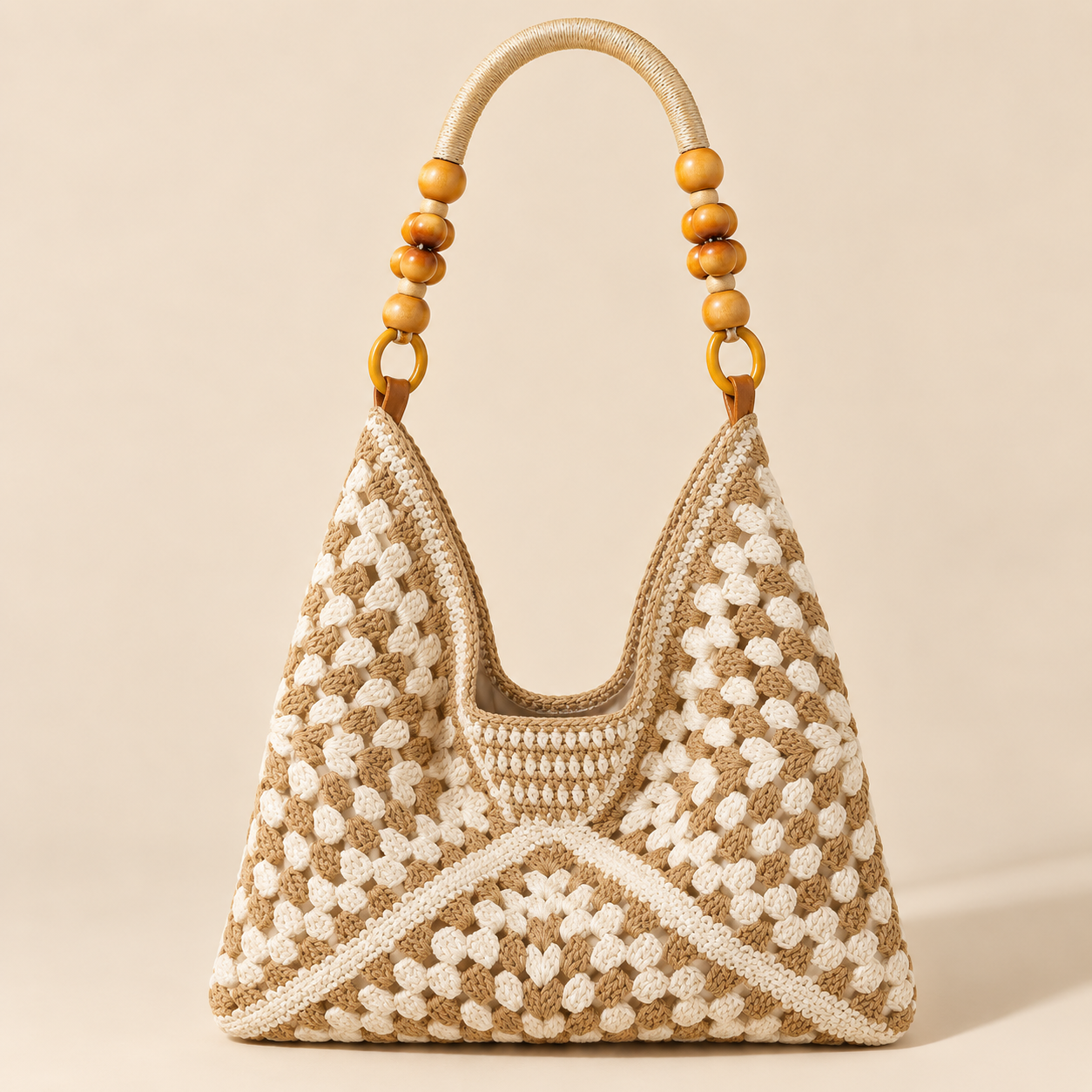 Large straw woven tote bag — boho summer beach shoulder bag | Woven Rove
