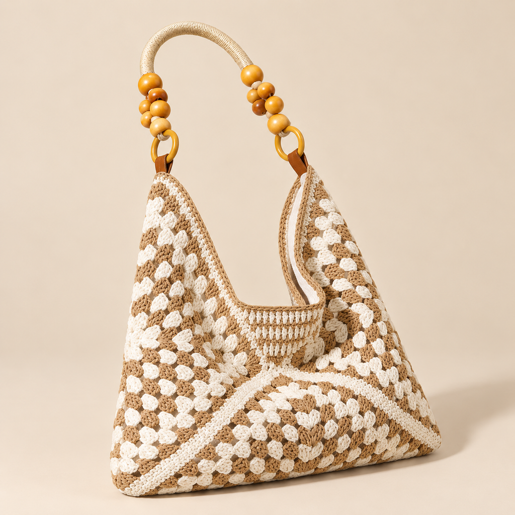 Large straw woven tote bag — alternate view 2