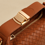 Box Woven-Texture PU Handbag — interior view