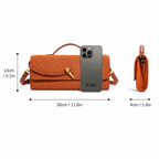 Line Woven PU Baguette Bag — alternate view