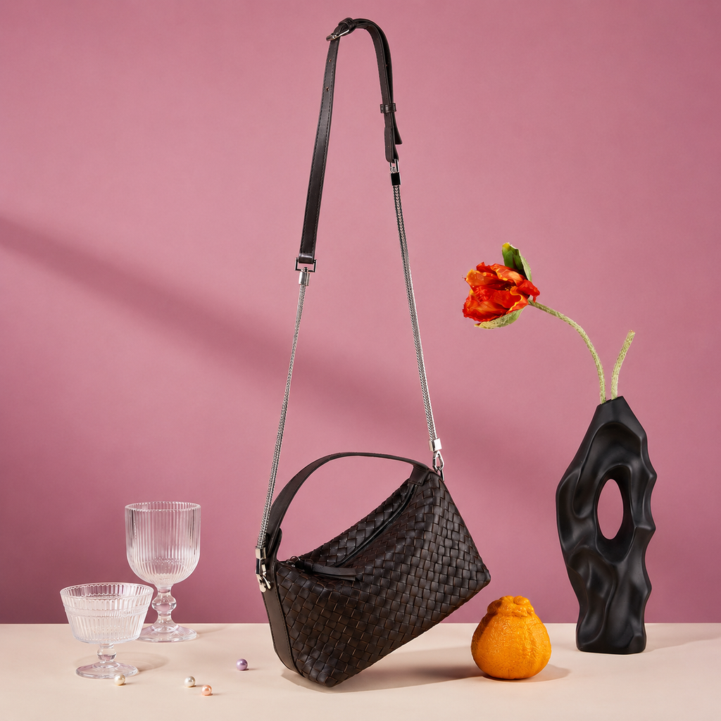 Pillow Woven Sheepskin Shoulder Bag — alternate view 5