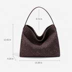 Fold Woven PU Shoulder Bag — alternate view