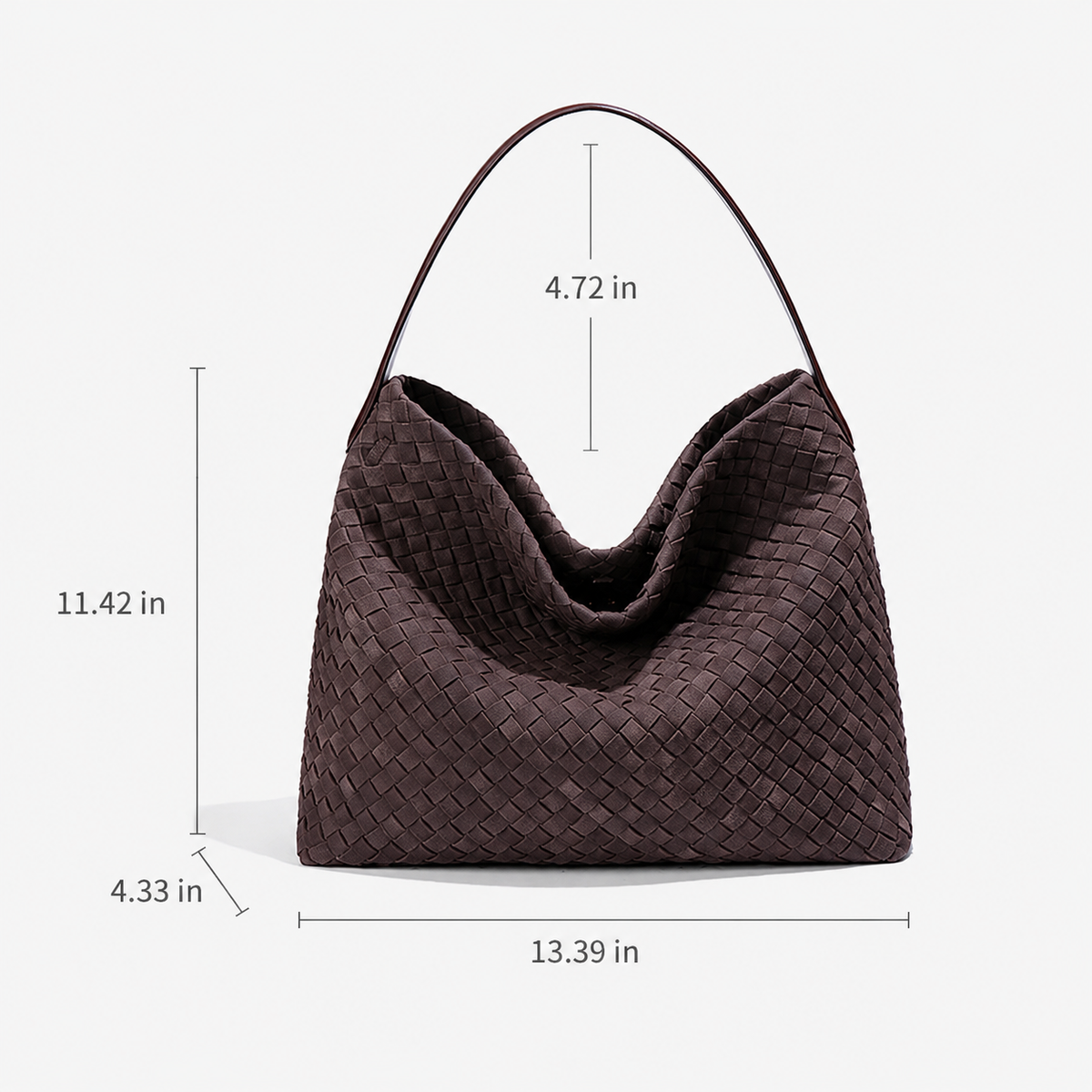 Fold Woven PU Shoulder Bag — alternate view
