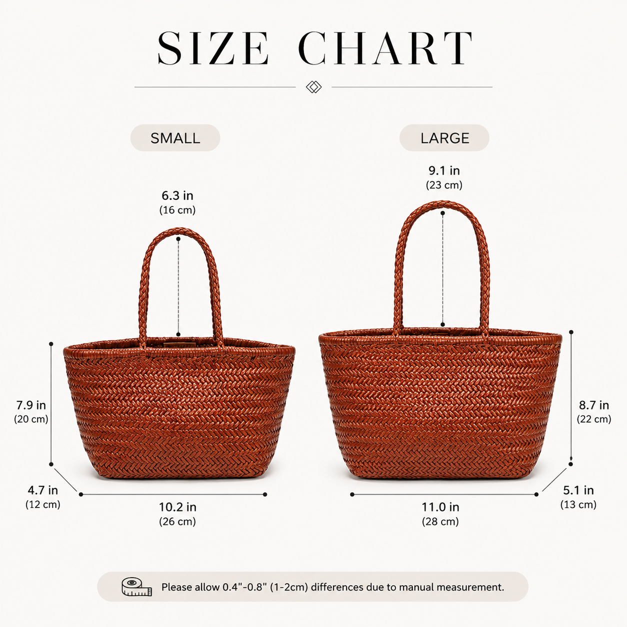 Market Woven Cowhide Tote — alternate view