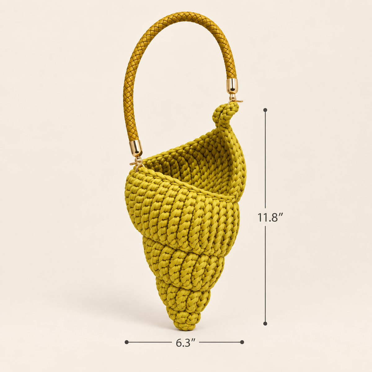 Handmade crochet conch shell bag — alternate view 2