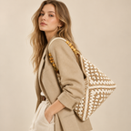 Large straw woven tote bag — alternate view