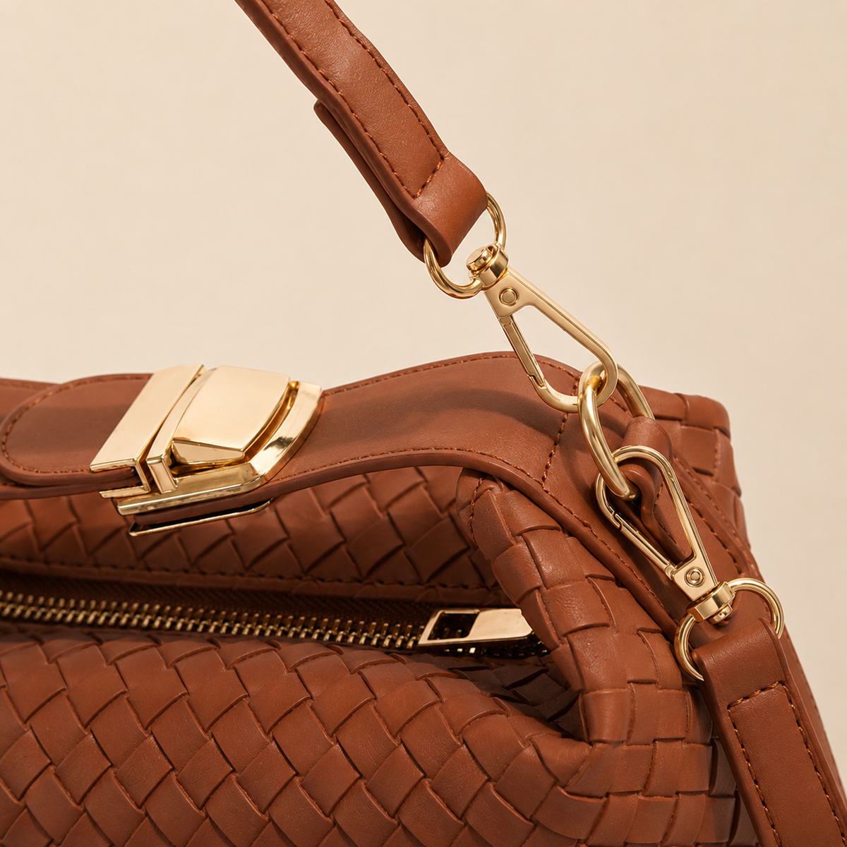 Box Woven-Texture PU Handbag — alternate view 8