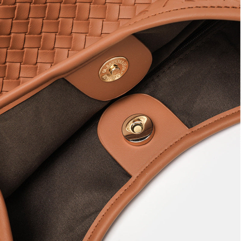 Daily Woven-Texture PU Tote — detail 17