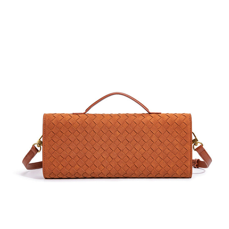 Line Woven PU Baguette Bag — detail 09