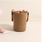 Harbour Bamboo-Effect Handle Woven Paper Tote — detail 12