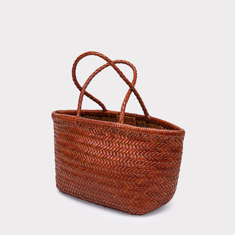Market Woven Cowhide Tote — detail 09