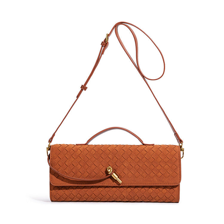 Line Woven PU Baguette Bag — detail 07