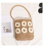 Sunflower Woven Paper Shoulder Bag — detail 03