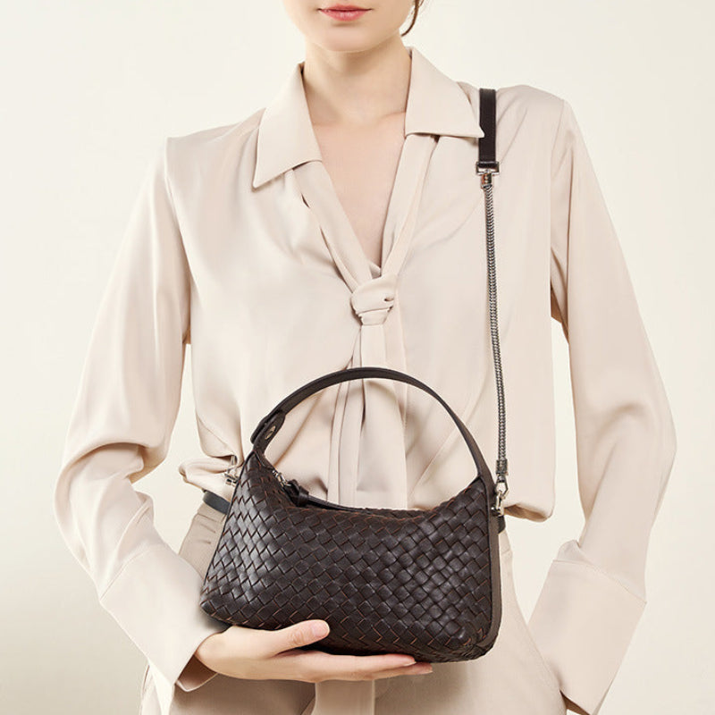 Pillow Woven Sheepskin Shoulder Bag — detail 11
