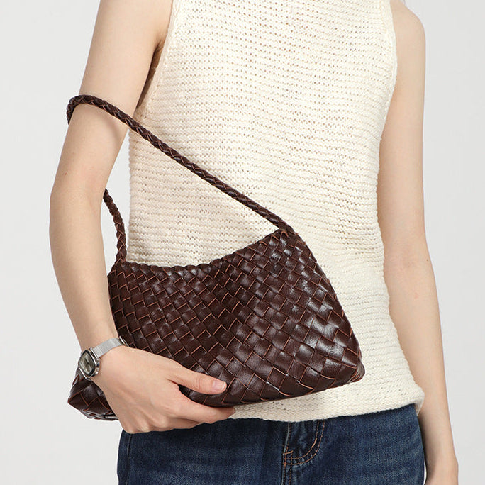 Gather Woven PU Shoulder Bag — detail 03