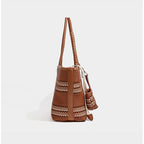 Lattice Woven Microfiber Tote — detail 11