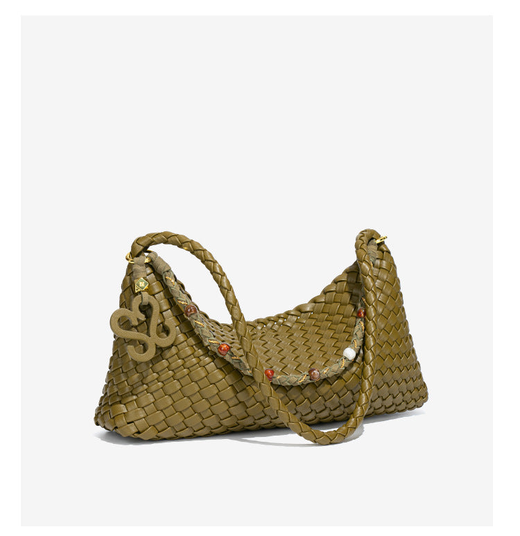 Drape Woven PU Shoulder Bag with Pouch — detail 19