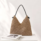 Dune Triangle Woven Paper Shoulder Bag — alternate view