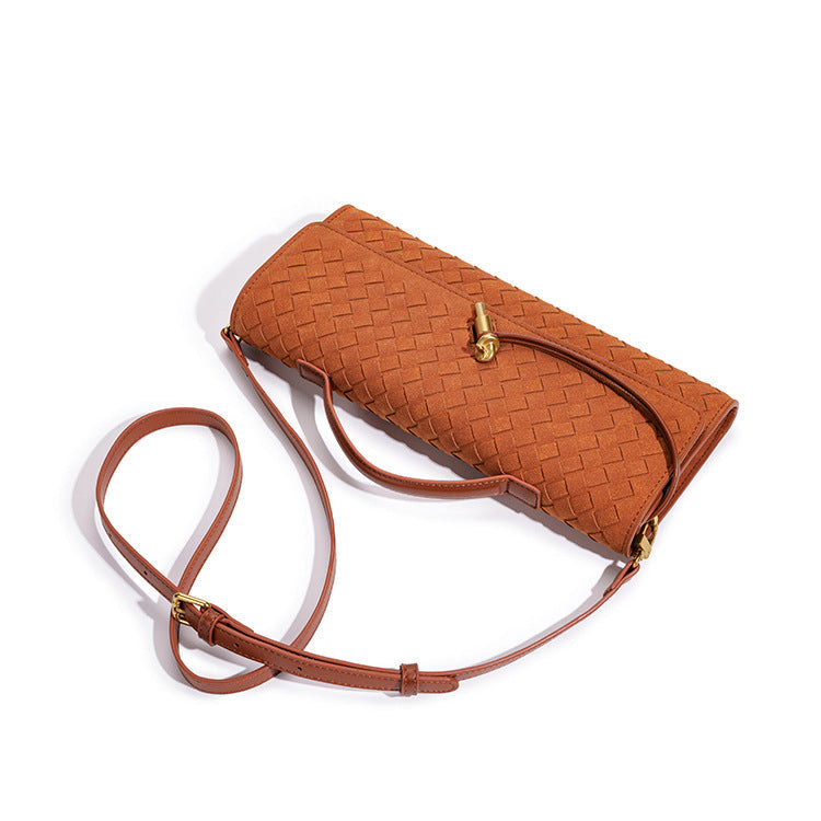 Line Woven PU Baguette Bag — detail 10