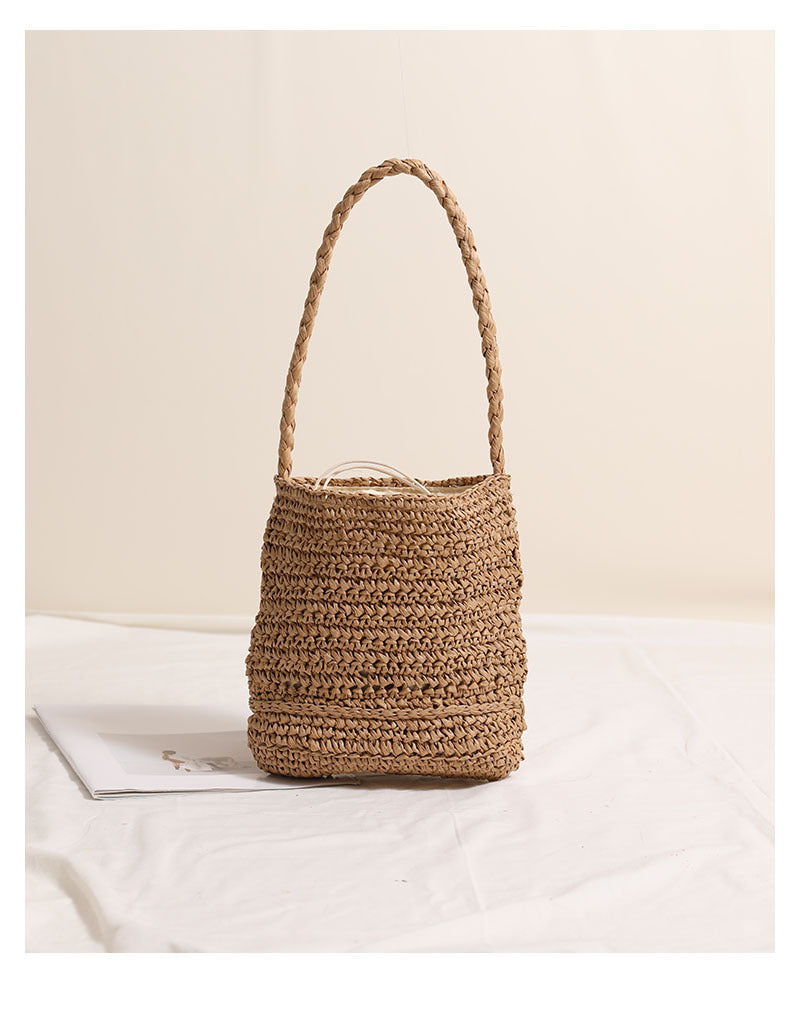 Sunflower Woven Paper Shoulder Bag — detail 08