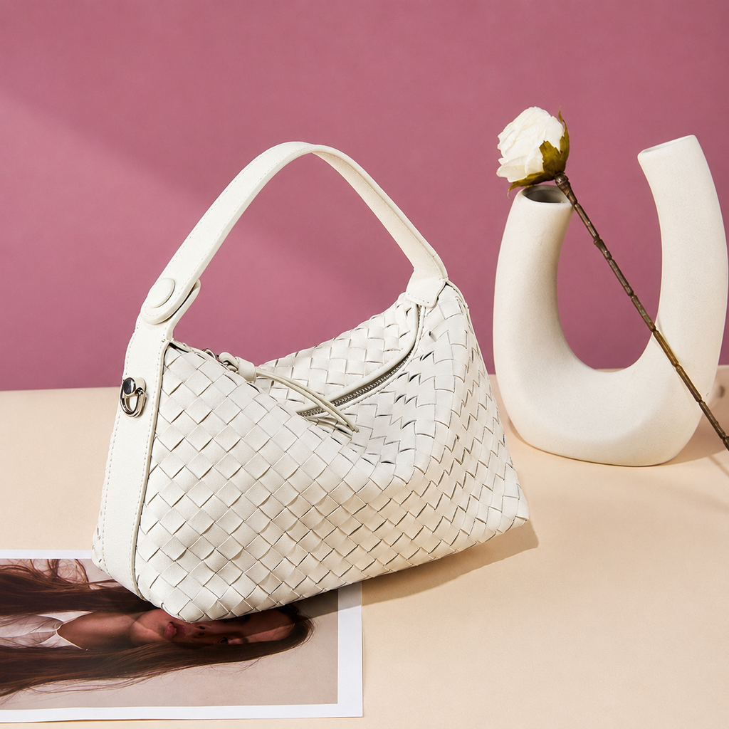 Pillow Woven Sheepskin Shoulder Bag — alternate view 3