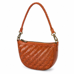 Mini Crescent Woven Cowhide Bag — alternate view 3