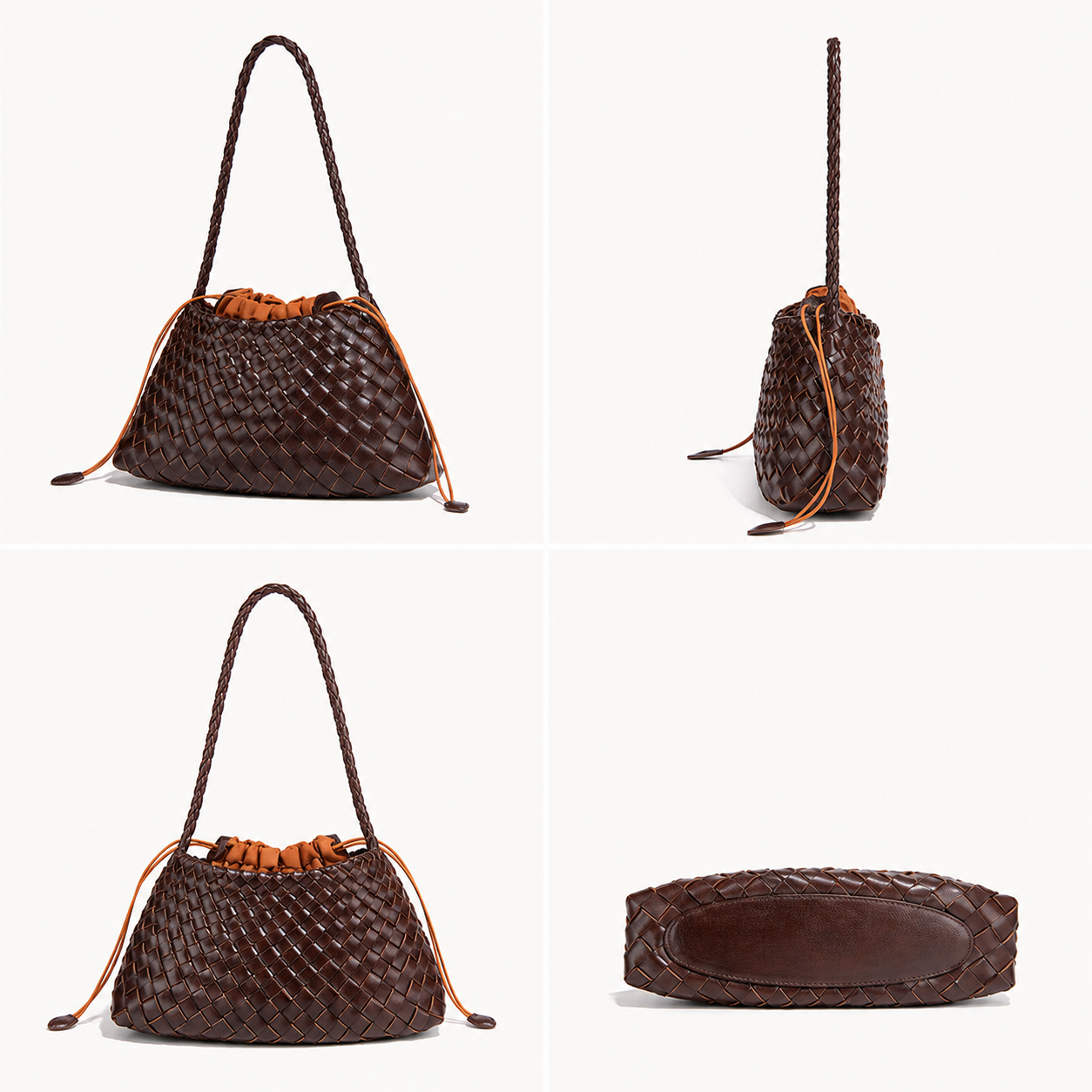 Gather Woven PU Shoulder Bag — alternate view 2