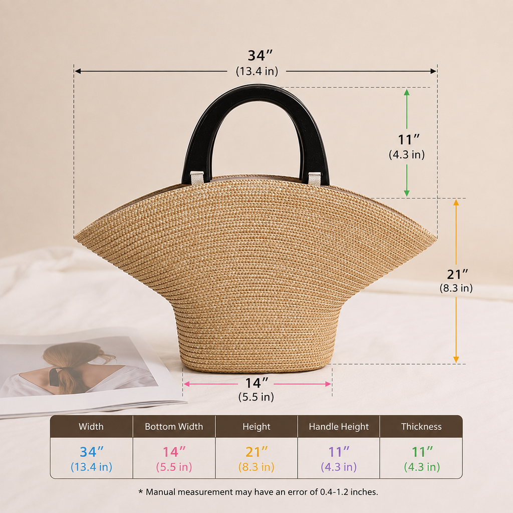 Brim Sculptural Straw Handbag — alternate view