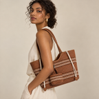 Lattice Woven Microfiber Tote — alternate view