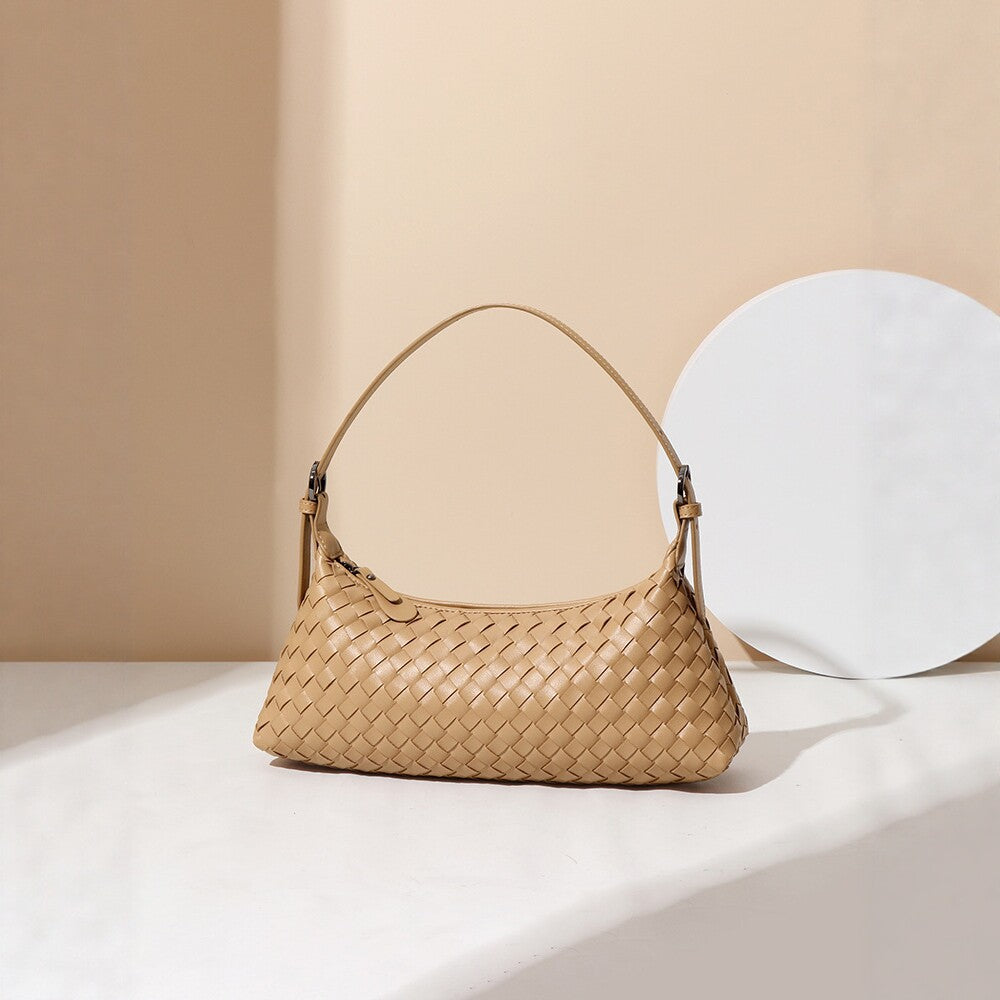 Lune Woven PU Shoulder Bag — product overview