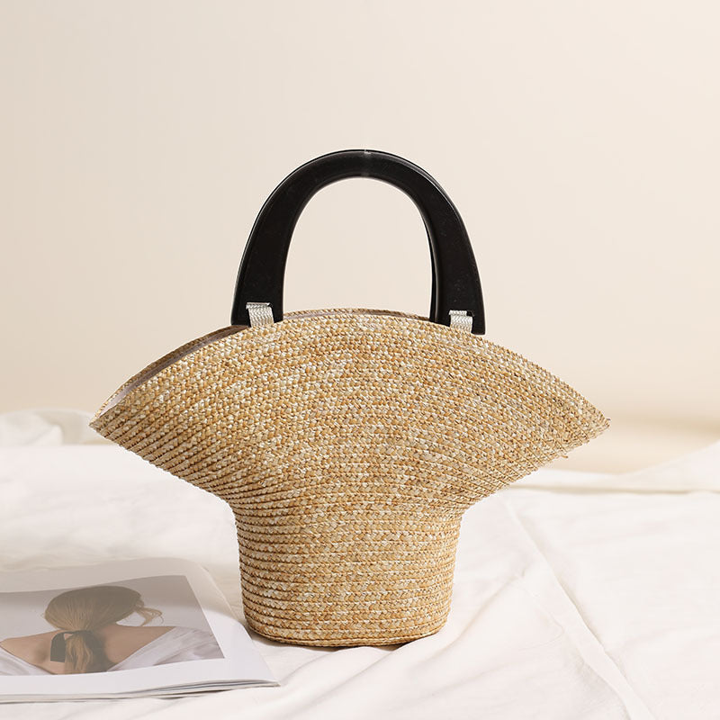 Brim Sculptural Straw Handbag — product overview